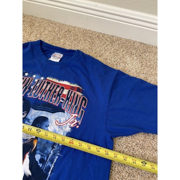 Martin Luther King Jr. T-Shirt L Double Sided Tee Vintage Blue Tee Graphic - Picture 4 of 7